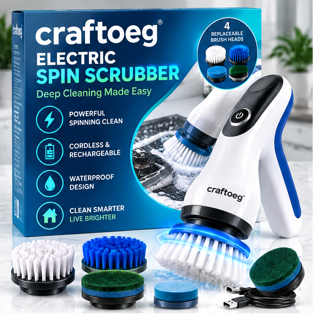🧱CRAFTOEG™ Electric Spin Scrubber – Cordless Deep Cleaning Brush