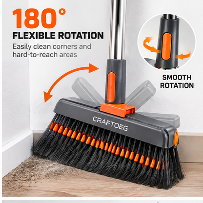 🌈CRAFTOEG™ 180° Rotating Broom & Dustpan Cleaning Set
