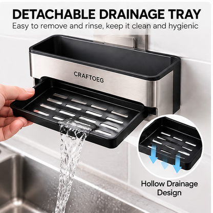 🎹CRAFTOEG™ Wall-Mounted Kitchen & Bathroom Storage Organizer with Towel Bar