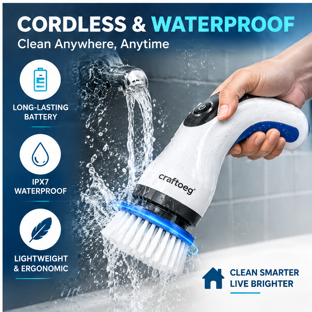 🧱CRAFTOEG™ Electric Spin Scrubber – Cordless Deep Cleaning Brush