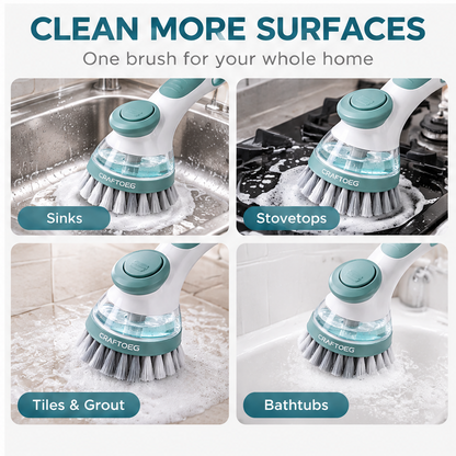 🎁CRAFTOEG™ Multi-Surface Soap Dispensing Cleaning Brush