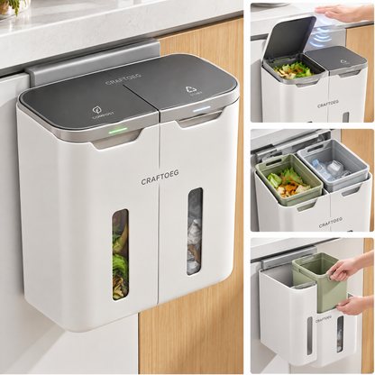 🏀CRAFTOEG™ Smart Dual Compartment Touchless Kitchen Waste Bin