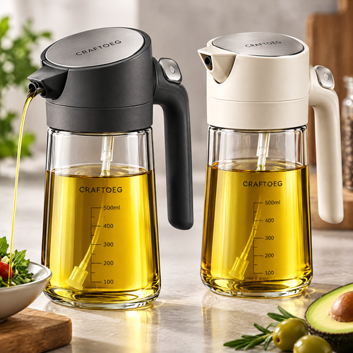 🧪CRAFTOEG™ Smart Oil Dispenser Bottle with One-Press Pour Control